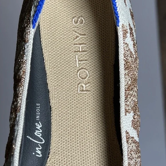 Rothy's The Lounge Loafer Women's 9 Gold Chantilly Metallic Amputee Left Only - Picture 6 of 7